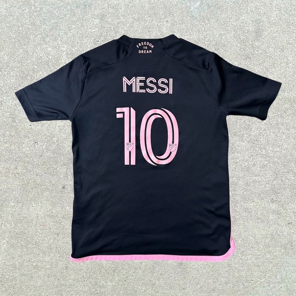 adidas Other - Adidas Inter Miami CF Messi #10 Soccer Jersey Kids Size Medium 11-12Y Black Pink